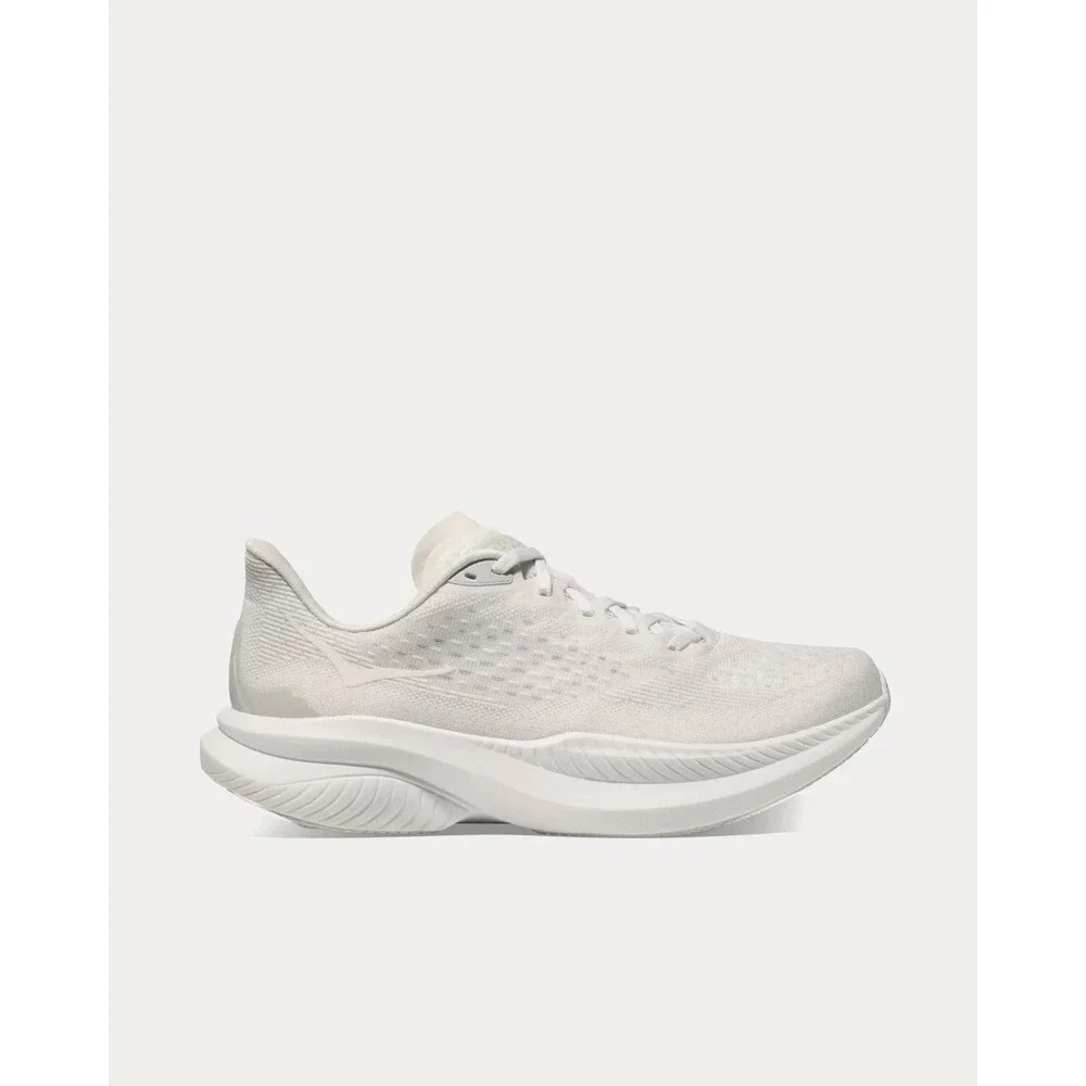 NEW Hoka One Women's MACH 6 RUNNING ATHLETIC SNEAKERS WHITE 5.5